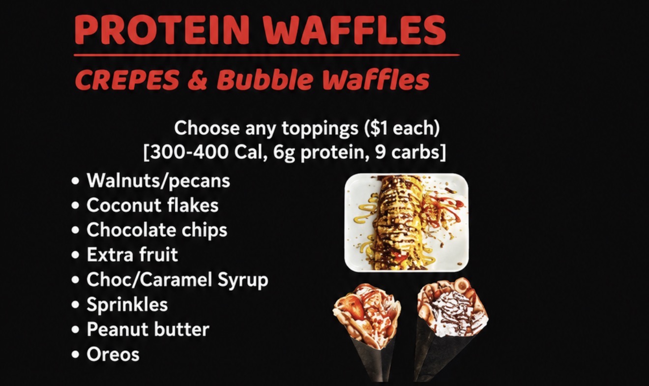 Protein Waffles, Crepes, & Bubble Waffles